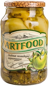 Изображение товара Помидоры Art Food Зеленые маринованные 950г