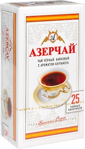 Изображение товара Чай черный Азерчай с ароматом бергамота 25*2г