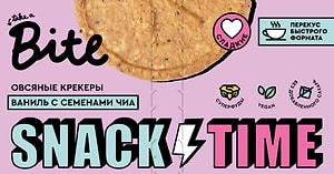 Изображение товара Крекеры Take a Bite овсяные Ваниль с семенами чиа 125г