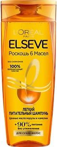 Изображение товара Шампунь для волос Elseve Роскошь 6 масел с маслами марулы и камелии для сухих волос 400мл