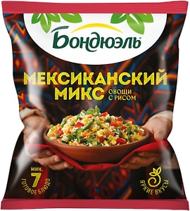 Изображение товара Смесь овощная Бондюэль Мексиканский микс с рисом 400г