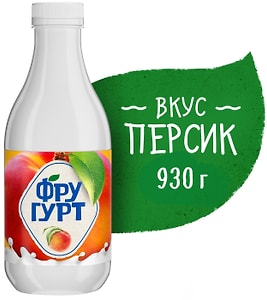Изображение товара Напиток кисломолочный Фругурт Персик 1% 930г