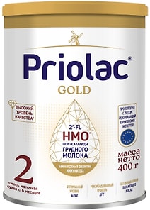 Изображение товара Смесь Priolac Gold 2 молочная адаптированная с 6 месяцев 400г