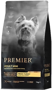 Изображение товара Сухой корм для собак Premier Dog Turkey Adult Mini Свежее мясо индейки 1кг