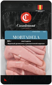 Изображение товара Колбаса Casademont Mortadela вареная нарезка 90г