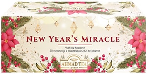 Изображение товара Набор чая Ahmad Tea Ассорти Новогоднее чудо 3 вкуса 30 пак