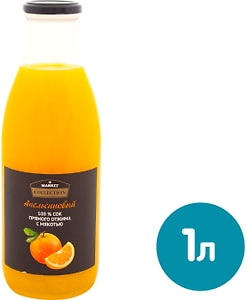 Изображение товара Сок Market Collection Апельсиновый с мякотью 1л
