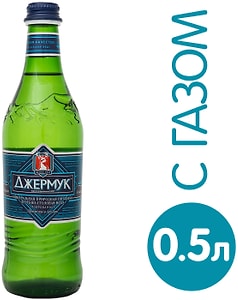 Изображение товара Вода Джермук минеральная лечебно-столовая газированная 500мл