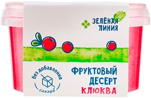 Изображение товара Клюква протёртая с сиропом топинамбура Зеленая линия 200г