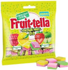 Изображение товара Жевательные конфеты Fruittella Кислый микс 2в1 70г