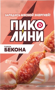 Изображение товара Колбаски Дымов Пиколини бекон сырокопченые 50г