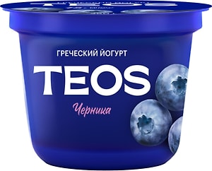 Изображение товара Йогурт Teos Греческий Черника 2% 250г