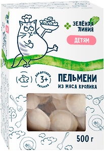 Изображение товара Пельмени Зеленая линия из мяса кролика 500г