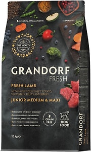Изображение товара Сухой корм для собак Grandorf Fresh Dog Junior Lamb&Sweet Potato Свежее мясо ягненка с бататом для юниоров 10кг