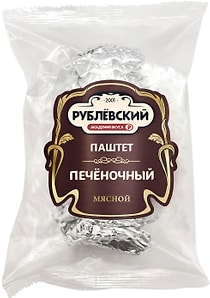 Изображение товара Паштет Рублевский мясной Печеночный 250г