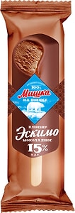 Изображение товара Мороженое Мишка на Полюсе Эскимо пломбир шоколадный 15% в горячем шоколаде 65г