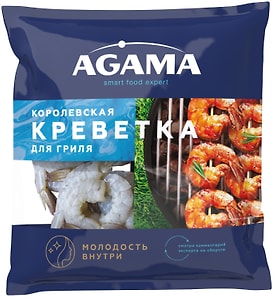 Изображение товара Креветка Agama Королевская для гриля очищенная 400г