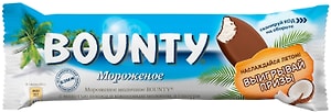 Изображение товара Мороженое Bounty молочное с мякотью кокоса и кокосовым молоком 60г