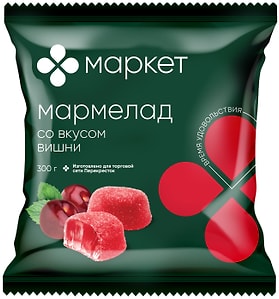 Изображение товара Мармелад Маркет со вкусом вишни 300г