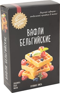Изображение товара Смесь для выпечки Золотое утро Вафли Бельгийские 400г