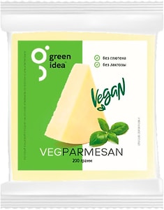 Изображение товара Продукт на основе крахмала Green Idea Vegan со вкусом сыра пармезан 200г