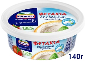 Изображение товара Сыр творожный Hochland Фетакса с добавлением рассольного сыра 48% 140г