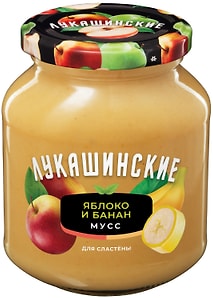 Изображение товара Мусс Лукашинские десерты Яблочно-банановый 370г