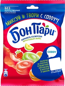 Изображение товара Леденцы Бон Пари со вкусом Фруктовый Микс 75г