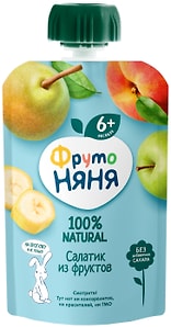 Изображение товара Пюре ФрутоНяня Салатик из фруктов с 6 месяцев 90г