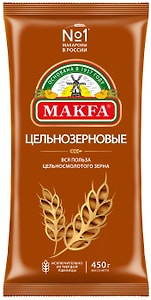 Изображение товара Макароны Makfa Перья цельнозерновые 450г
