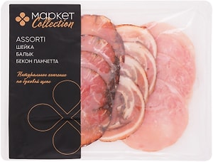 Изображение товара Ассорти Маркет Collection Шейка Балык Бекон Панчетта сырокопченый 120г
