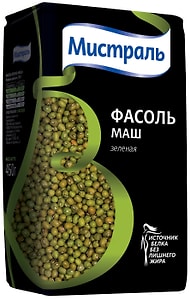 Изображение товара Фасоль Мистраль Маш зеленая 450г