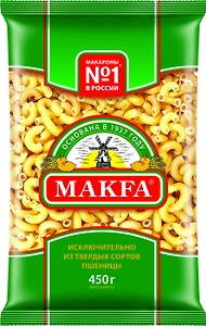 Изображение товара Макароны Makfa Рожки гладкие 450г