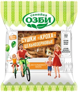 Изображение товара Сушки Семейка Озби Кроха цельнозерновые 200г
