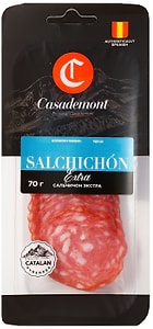 Изображение товара Колбаса Casademont Сальчичон Экстра сыровяленая полусухая 70г