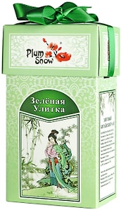 Изображение товара Чай зеленый Plum Snow Зеленая улитка 100г