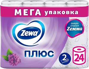 Изображение товара Туалетная бумага Zewa Сирень 2 слоя 24 рулона