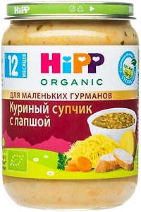Изображение товара Суп HiPP Куриный с лапшой с 12 месяцев 190г
