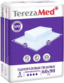 Изображение товара Пеленки одноразовые TerezaMed Super 60*90см 5шт