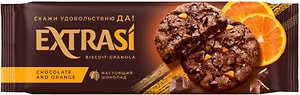 Изображение товара Печенье Extrasi Гранола сдобное с шоколадом и апельсином 150г