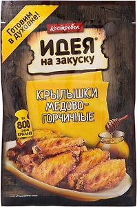 Изображение товара Маринад Костровок Идея на закуску Крылышки медово-горчичные 80г