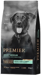 Изображение товара Сухой корм для собак Premier Dog Lamb&Turkey Adult Medium Свежее мясо ягненка с индейкой 10кг