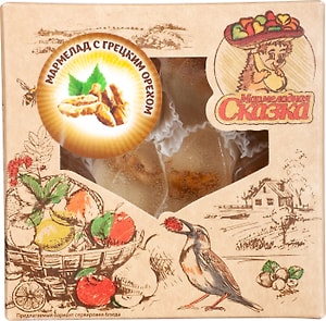 Изображение товара Мармелад Мармеладная сказка с грецким орехом желейный 200г