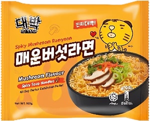 Изображение товара Лапша Daebak Рамен с грибами быстрого приготовления 103г