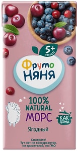 Изображение товара Морс ФрутоНяня Ягодный с 5 месяцев 200мл