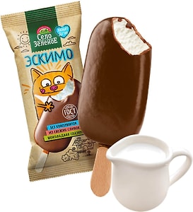 Изображение товара Мороженое Село Зеленое Пломбир Ваниль 15% 80г