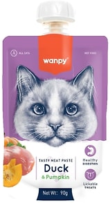 Изображение товара Лакомство для кошек Wanpy Cat Мясной мусс из утки и тыквы 90г