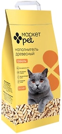 Изображение товара Наполнитель для кошачьего туалета Маркет Pet древесный 3кг