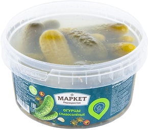 Изображение товара Огурцы Маркет Перекресток слабосоленые 500г