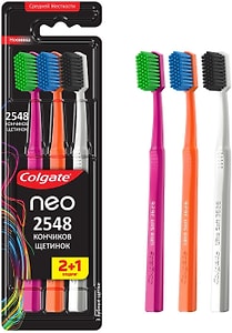 Изображение товара Зубная щетка Colgate Neo 2548 Кончиков щетинок средней жесткости 2+1шт